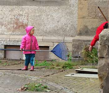 Frühjahrsputz am „Roten Schloss“