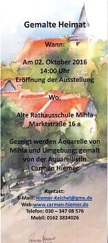 Ausstellung "Gemalte Heimat" in der Mihlaer Rathausschule