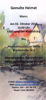 Ausstellung "Gemalte Heimat" in der Mihlaer Rathausschule